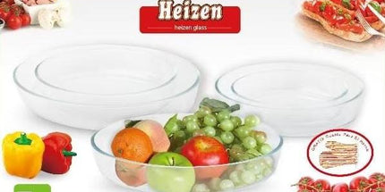 Fuentes de vidrio HEIZEN redondas x5