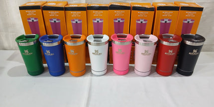 Vasos térmicos con parlante y destapador
