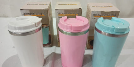 Vaso térmico con batidor de imán con recubrimiento plástico antioxidante