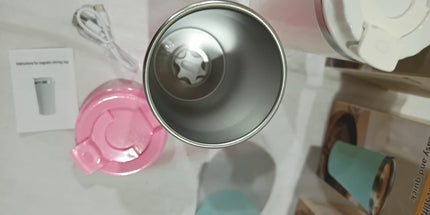 Vaso térmico con batidor de imán con recubrimiento plástico antioxidante