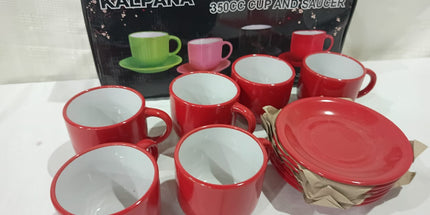 Tazas x 6 de 350cc de colores lisos