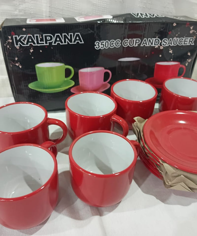 Tazas x 6 de 350cc de colores lisos