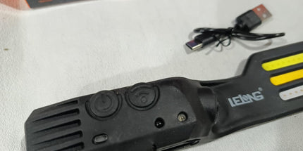 Linterna minera LELONG con luz lateral y 3 bandas led