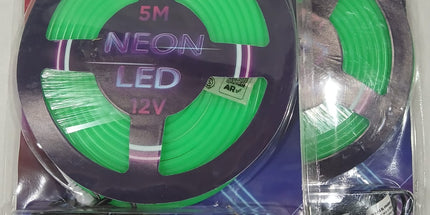 Tira LED NEON de 5 metros a 12v color verde