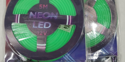 Tira LED NEON de 5 metros a 12v color verde