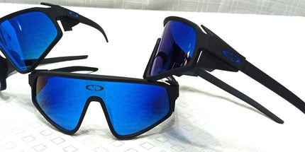 Anteojos deportivos anchos multicolores y negros