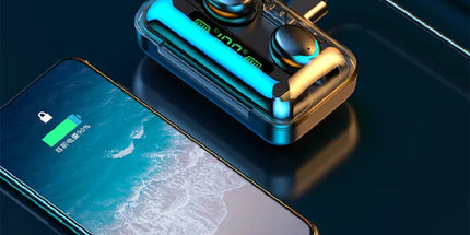 Mini auriculares inalambricos Air Sports Gaming Headset Led Displaycon Power Bank