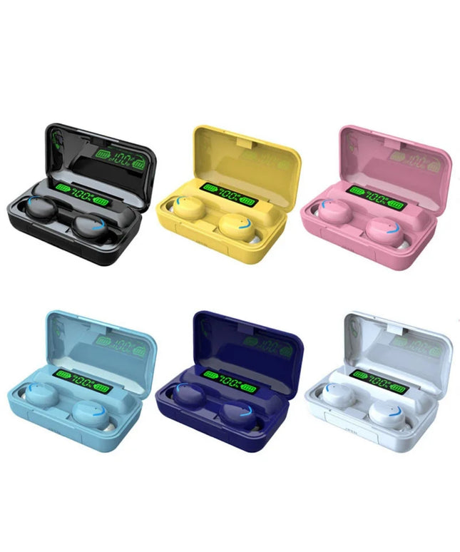 Mini auriculares inalambricos Air Sports Gaming Headset Led Displaycon Power Bank