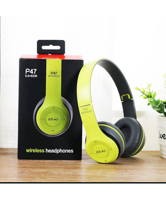 Auriculares para juegos Manos libres P47 Inalámbrico Auriculares sobre la oreja con micrófono