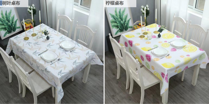 Mantel estampado de tela sintetica PEVA, suaves resistentes y lavables a mano. Medida  137x180