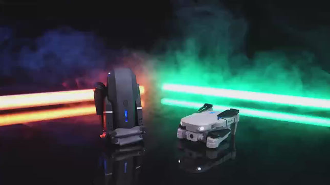 Dron E88PRO Negro plegable con doble cámara y control remoto, despegue y aterrizaje fácil con un solo clic, cuadricóptero de control remoto