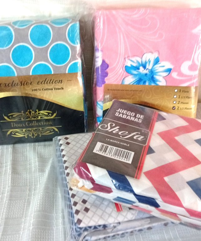 Sábans SHEFA de 2 plazas y media. Suave de CALIDAD. Estampada. Económicas.