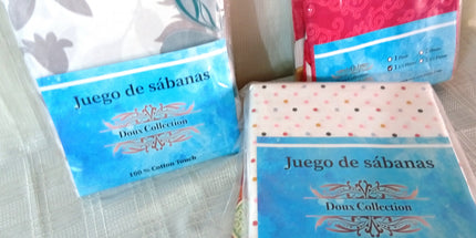 Sábans DOUX  COLLECTION de 1 plaza y media. Muy suaves. Estampada. Económicas.